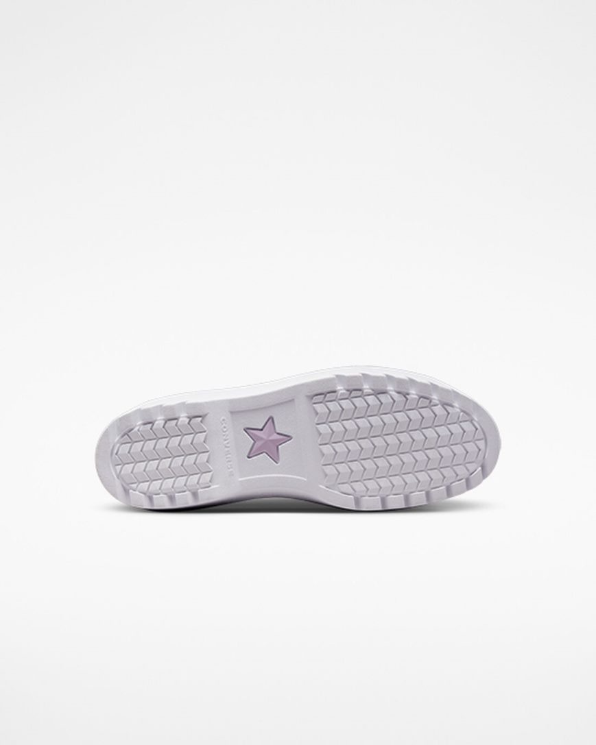 Sapatos Plataforma Converse Chuck Taylor All Star Lugged Lift Glitter Cano Alto Menina Roxo Branco Pretas | PT B04P518